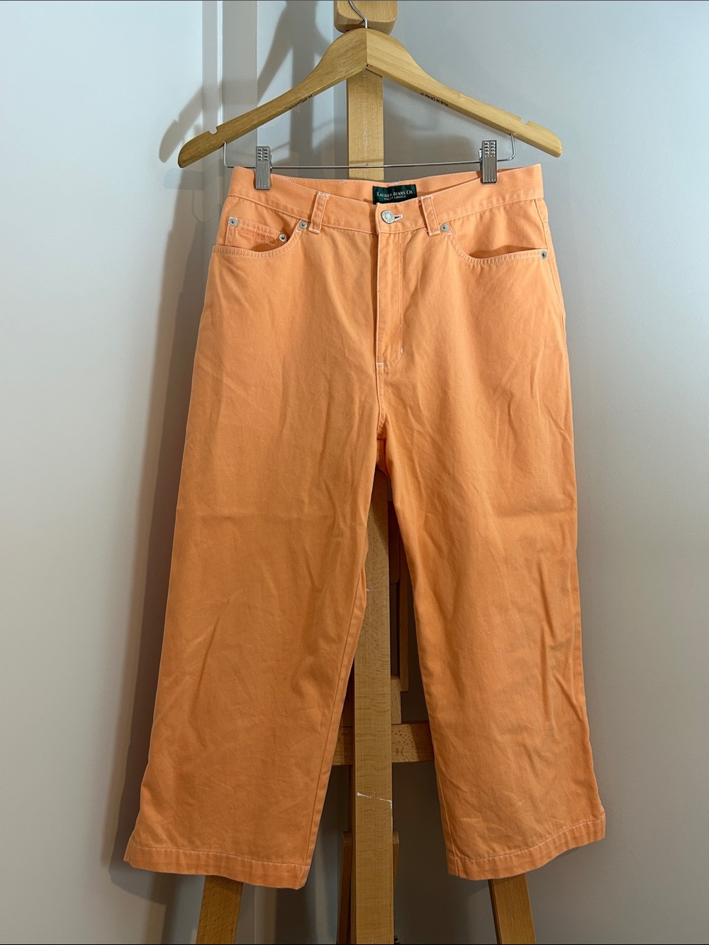 Y2K VINTAGE Ralph Lauren - Lauren Jeans Co. High Rise Peach Capri Jeans